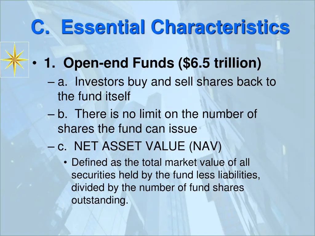 c essential characteristics