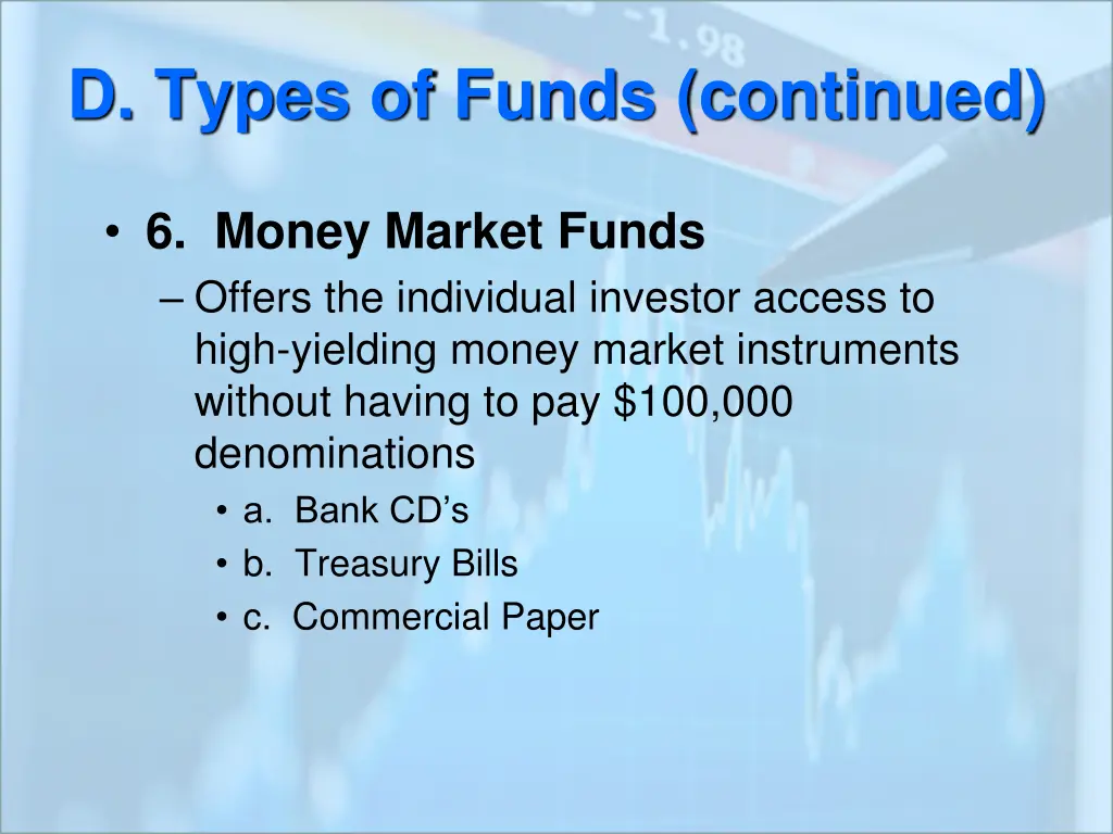 d types of funds continued 2