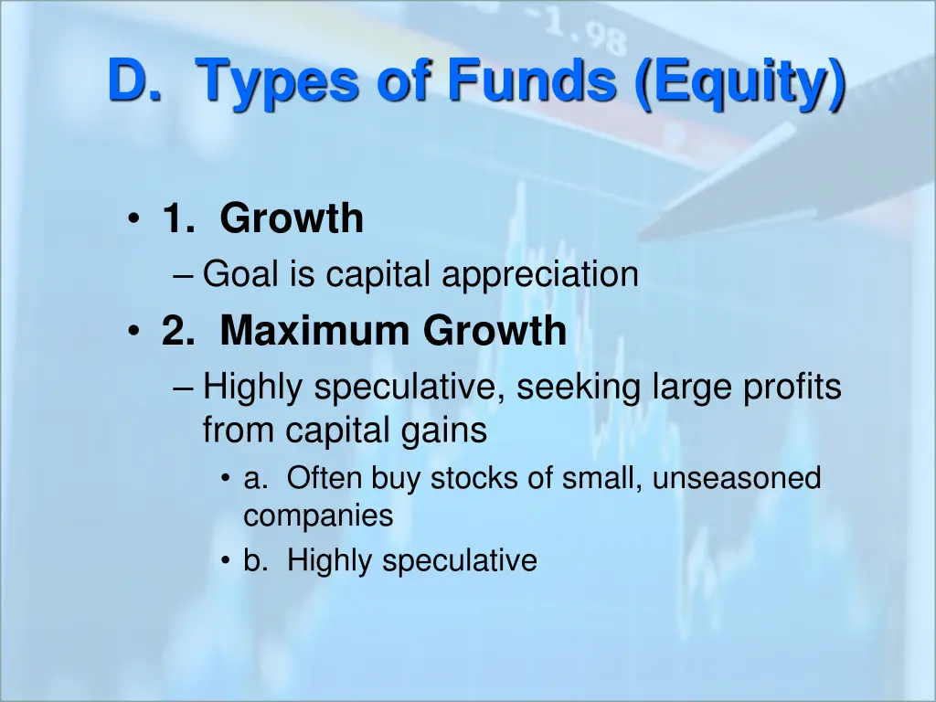 d types of funds equity