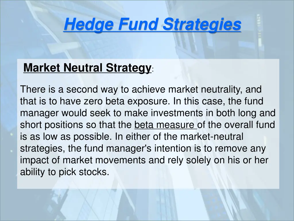 hedge fund strategies 2