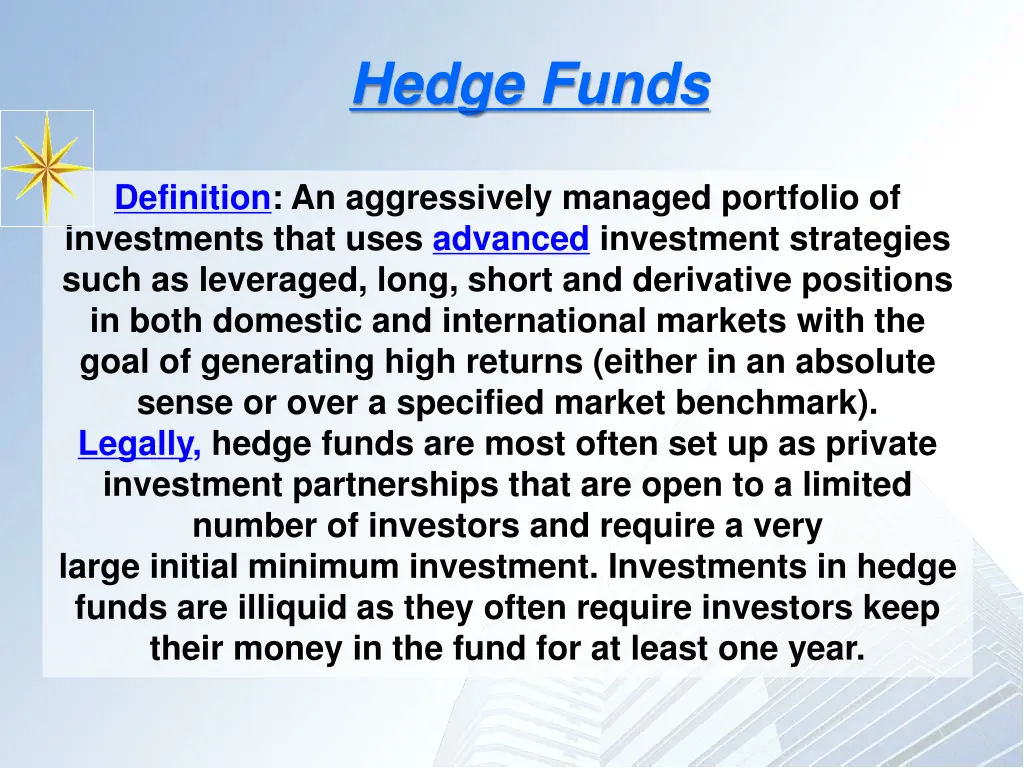 hedge funds 1