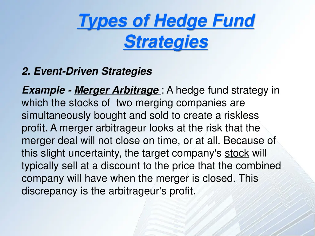 types of hedge fund strategies 1