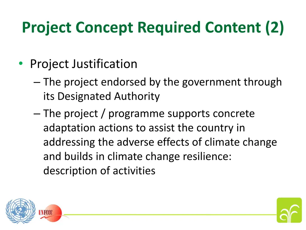 project concept required content 2