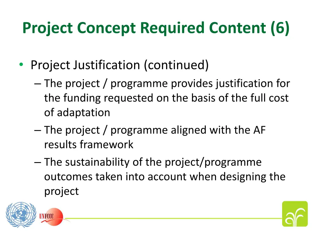 project concept required content 6