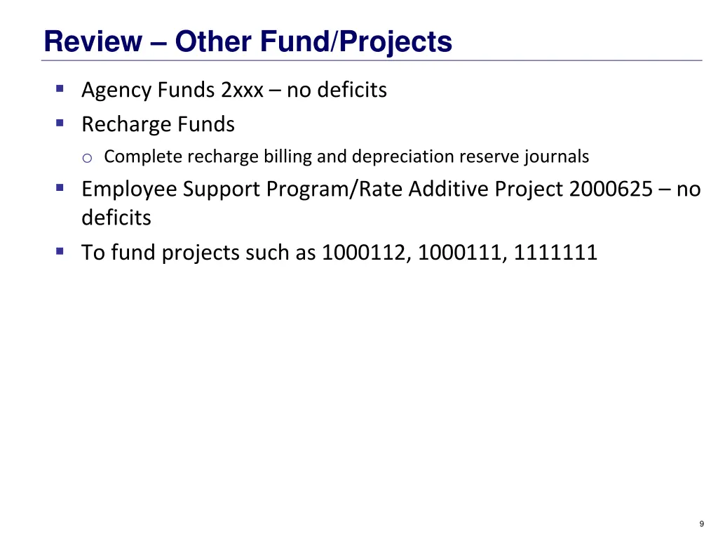 review other fund projects 1