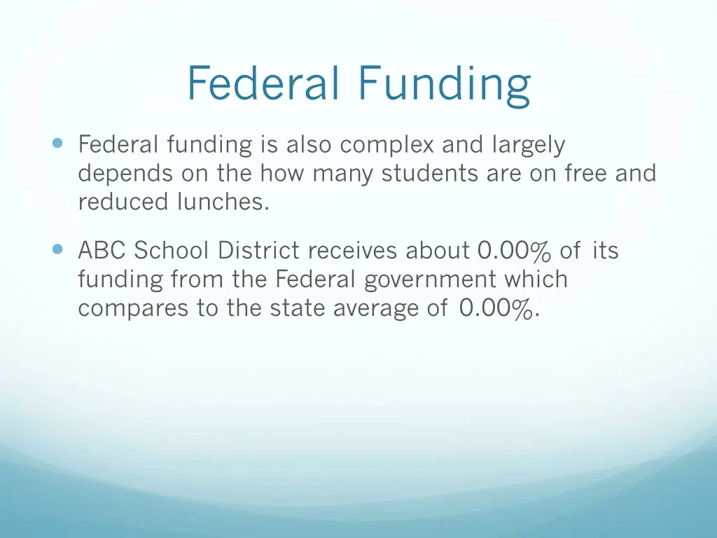 federal funding