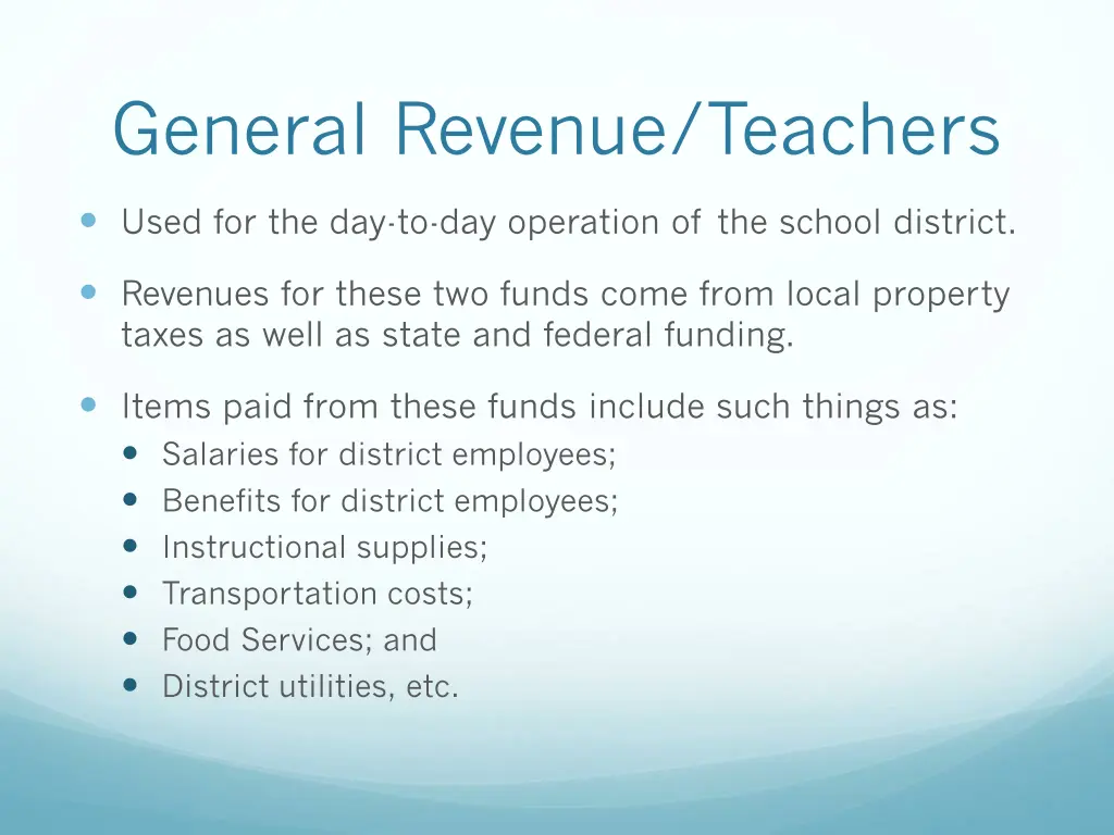 general revenue teachers