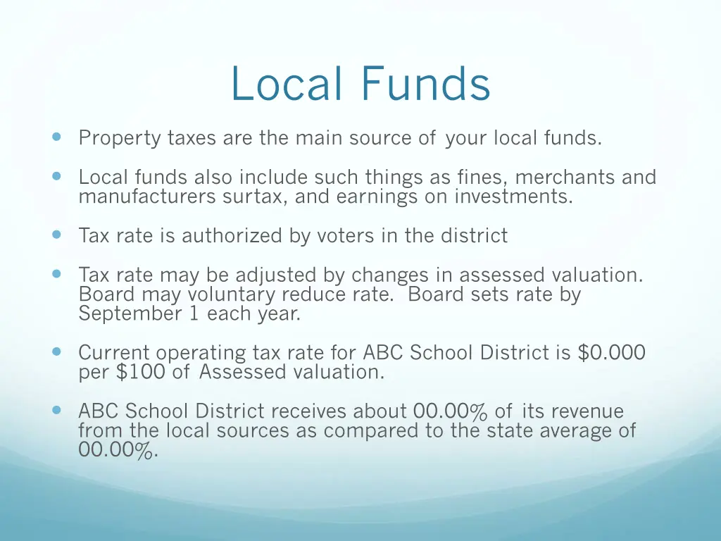 local funds