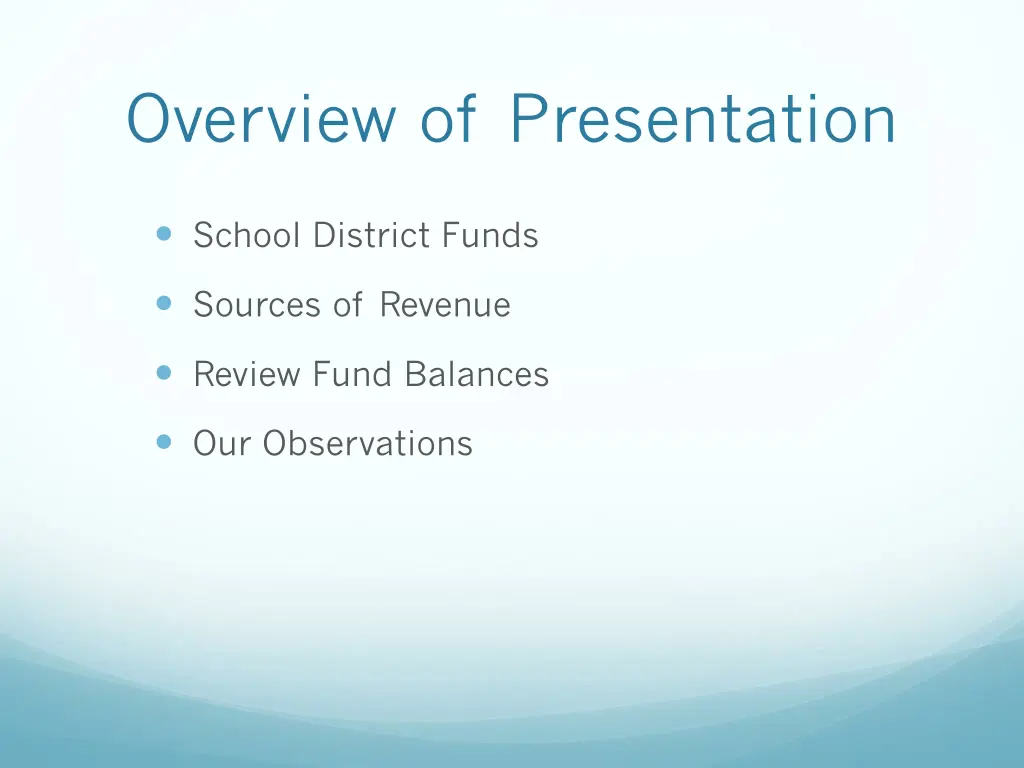 overview of presentation