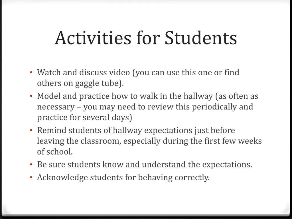 activities for students