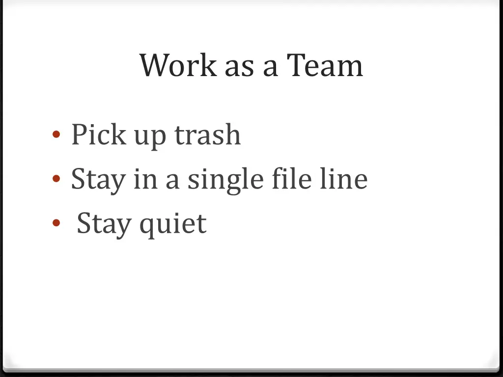 work as a team