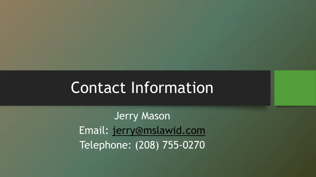 contact information