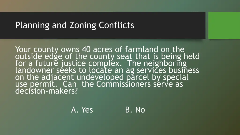 planning and zoning conflicts