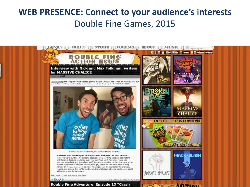 web presence connect to your audience s interests 9