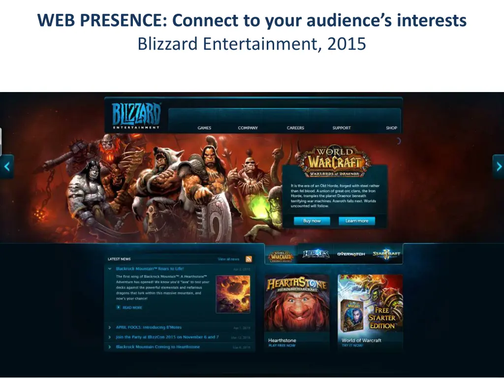 web presence connect to your audience s interests