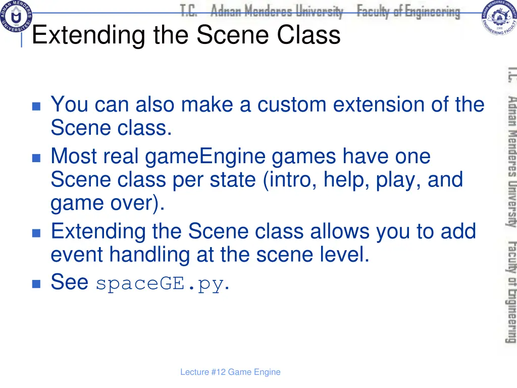 extending the scene class