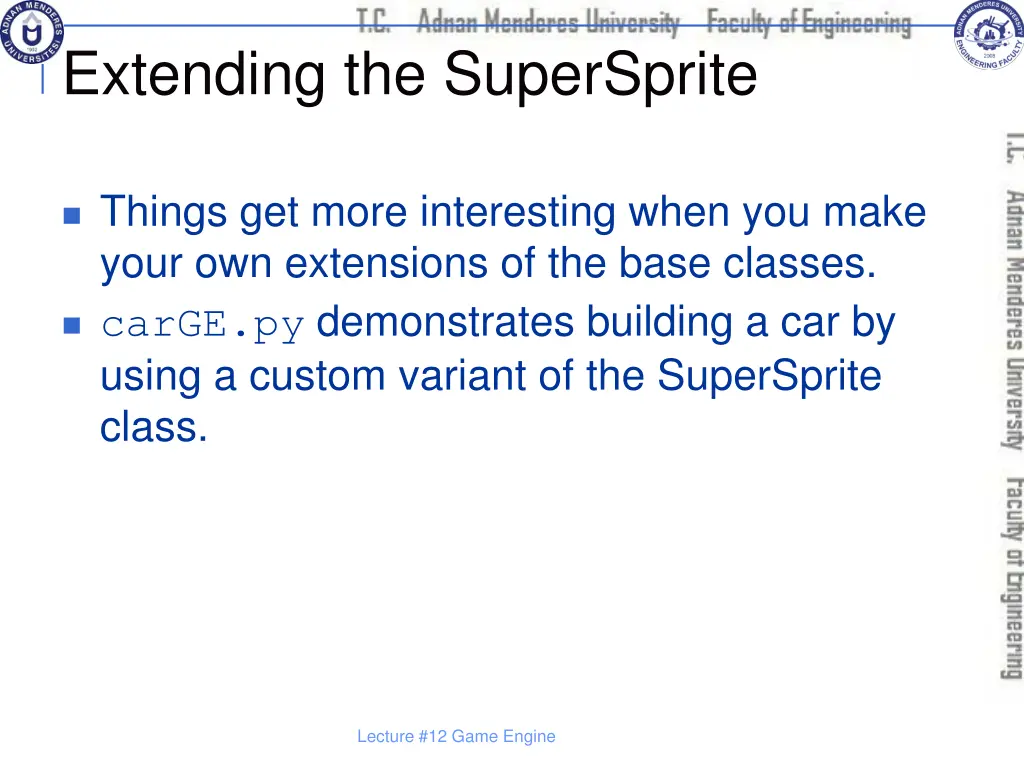 extending the supersprite