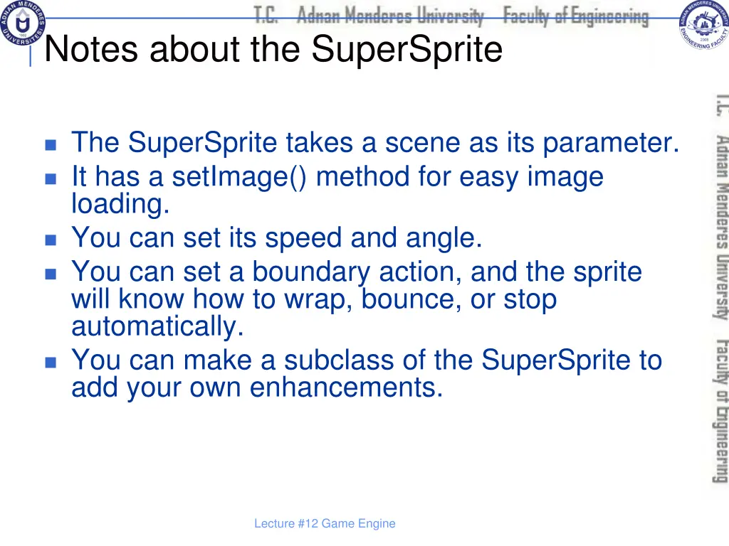 notes about the supersprite