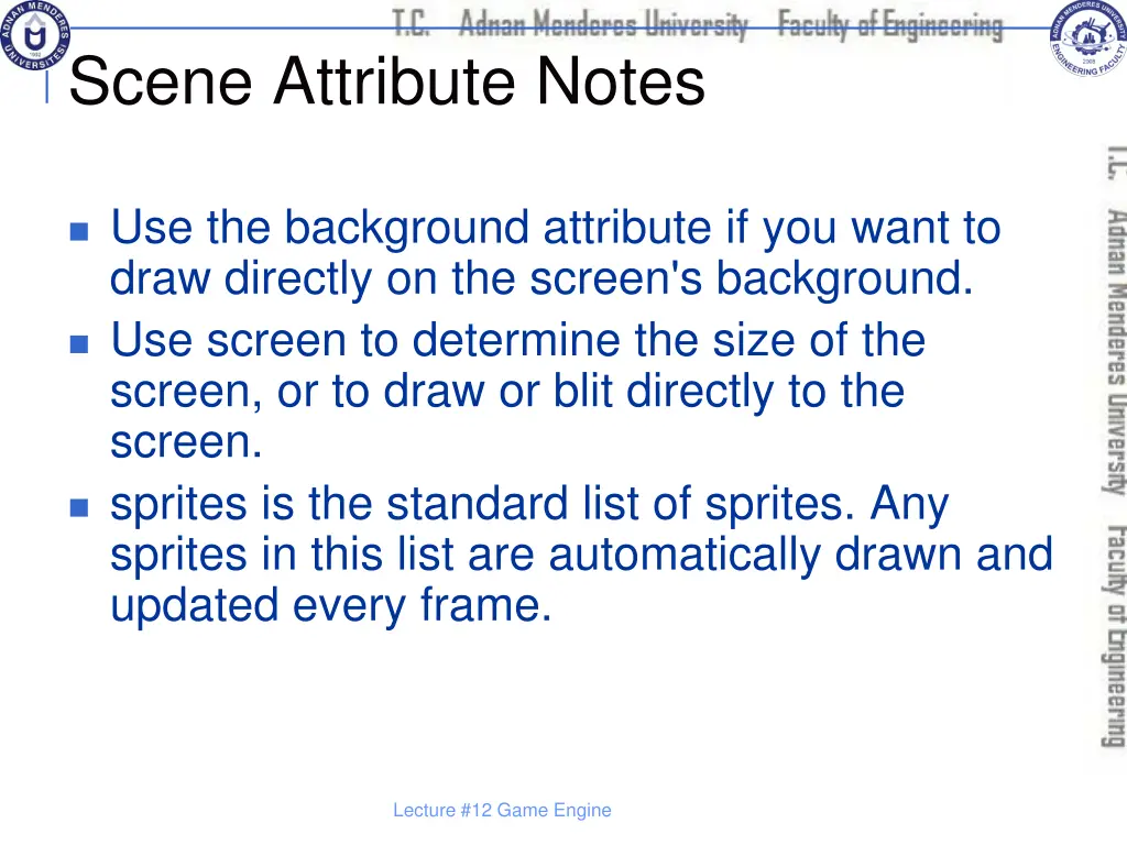 scene attribute notes