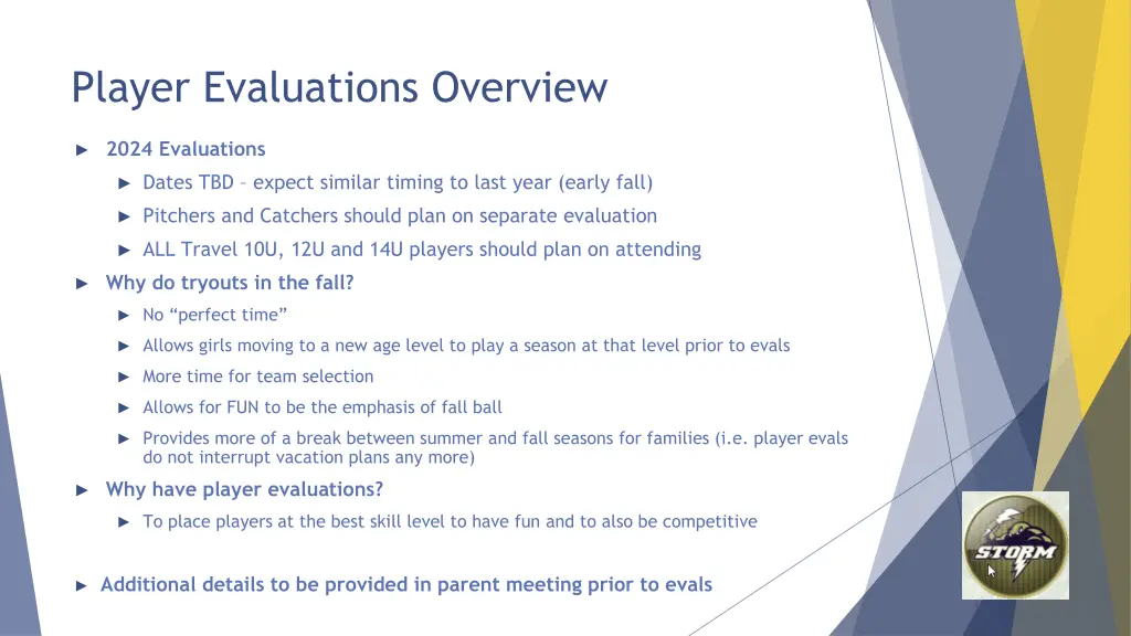 player evaluations overview