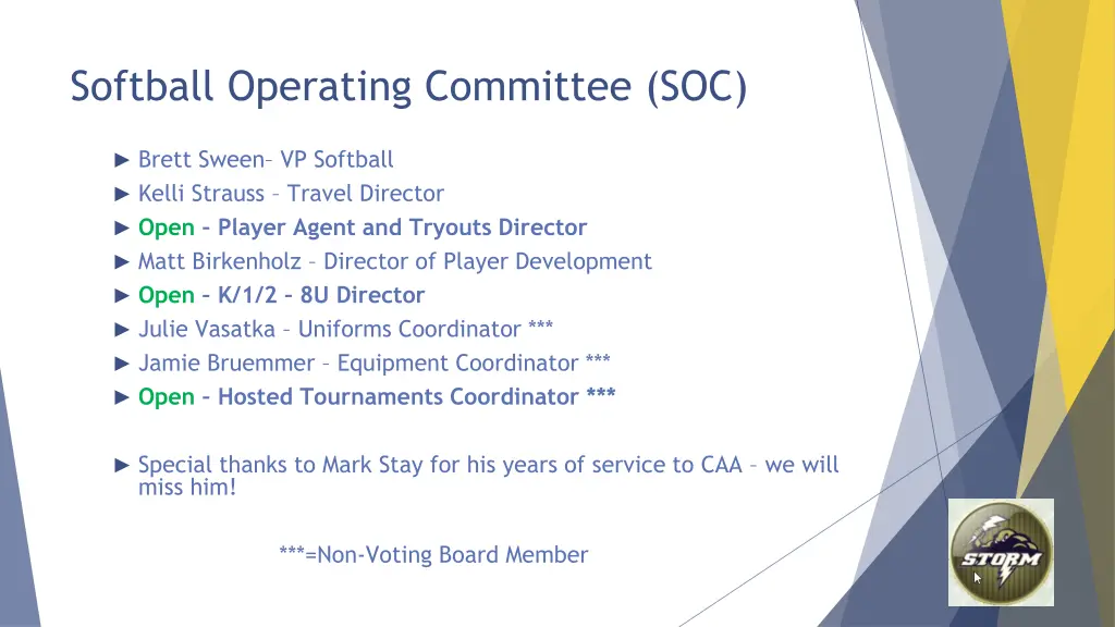 softball operating committee soc