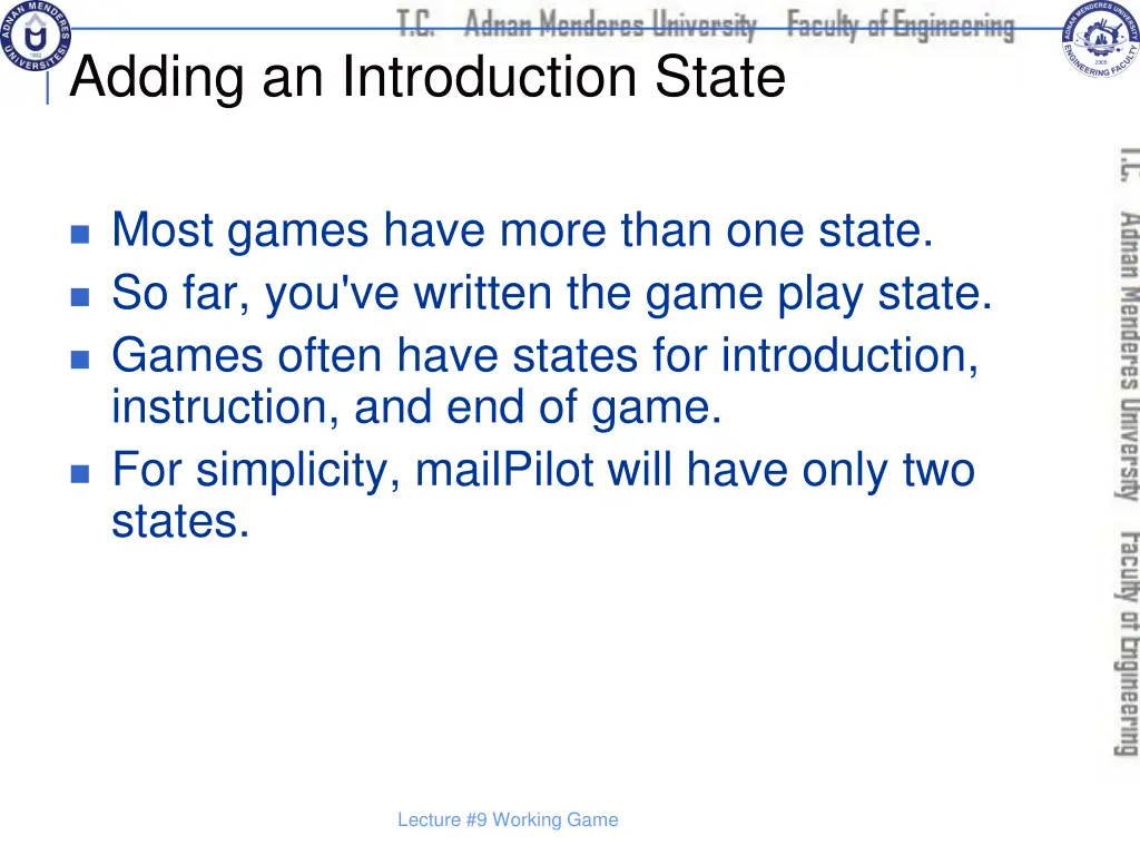 adding an introduction state