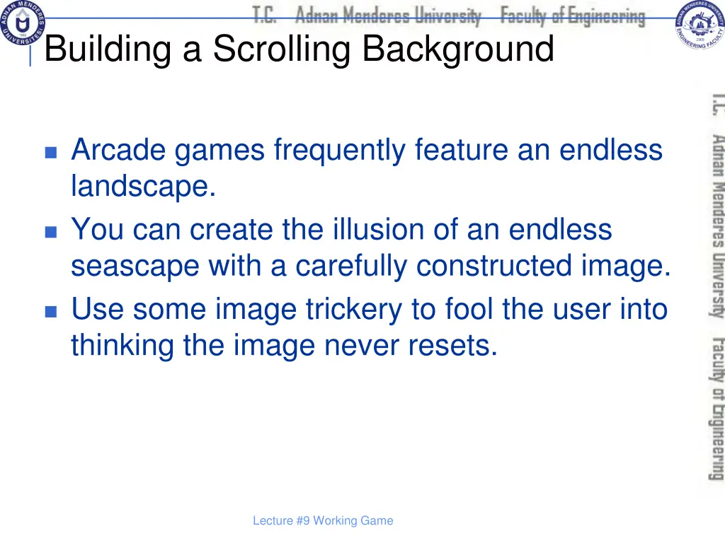 building a scrolling background