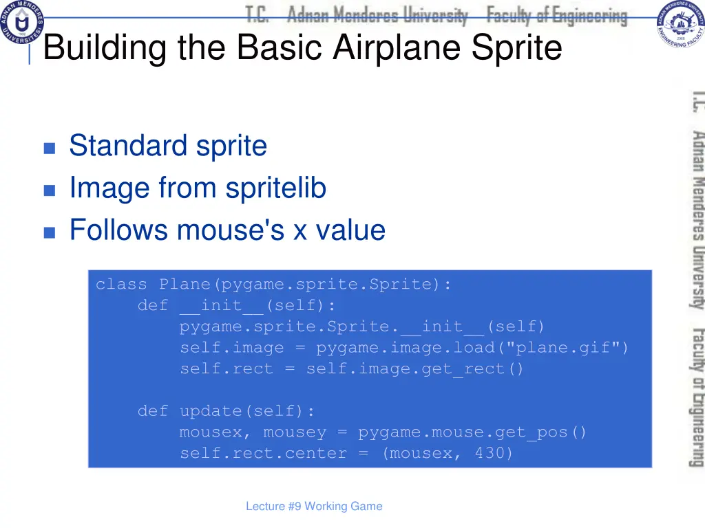 building the basic airplane sprite