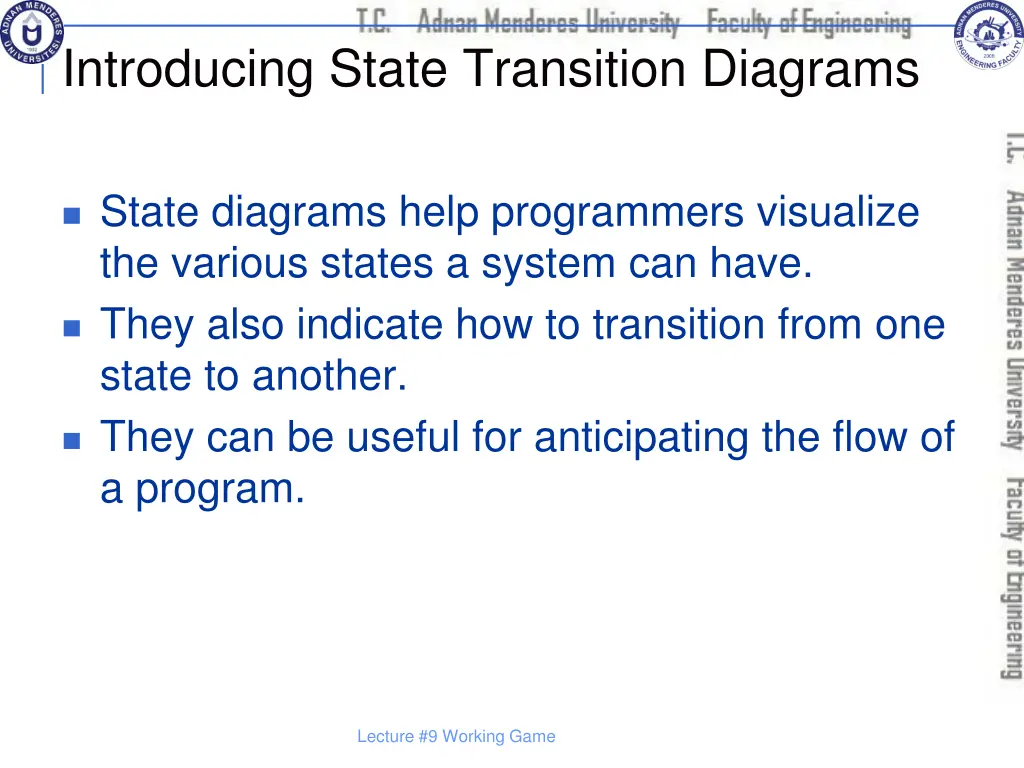 introducing state transition diagrams