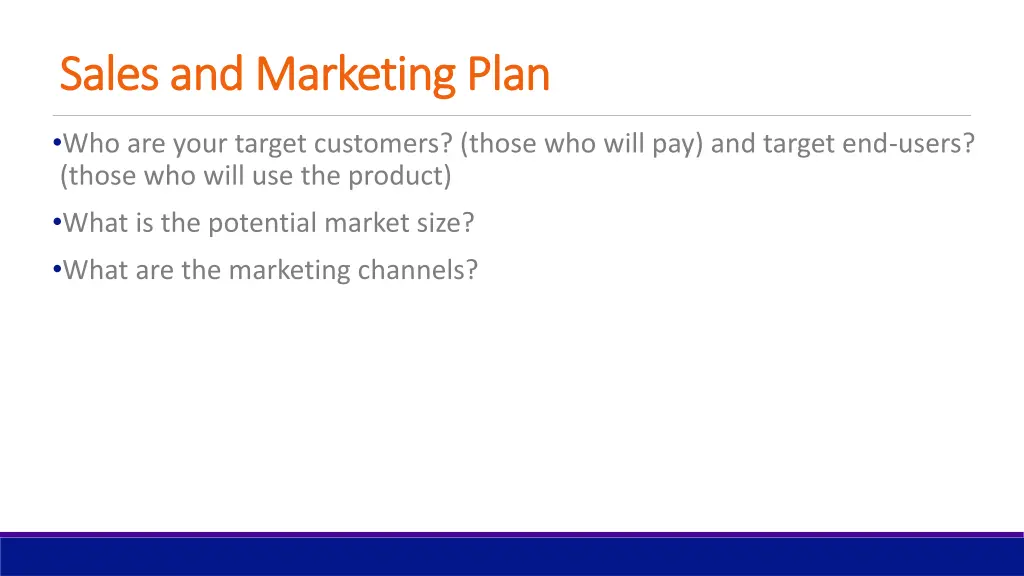 sales and marketing plan sales and marketing plan