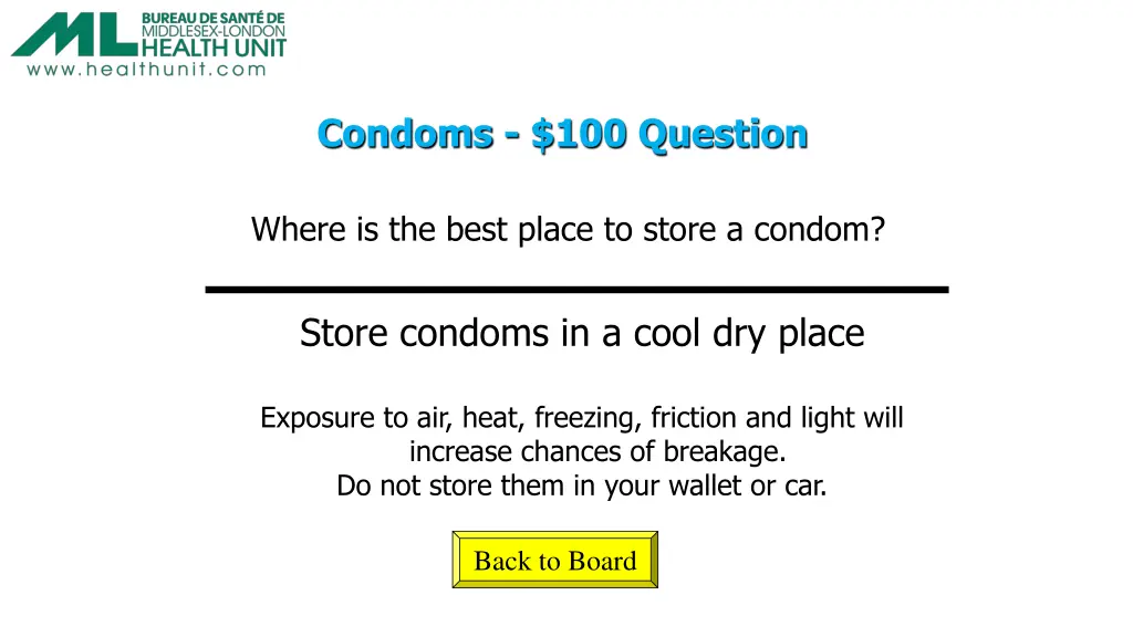 condoms 100 question