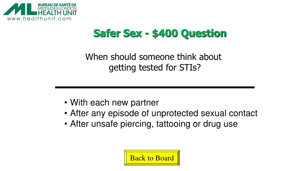 safer sex 400 question