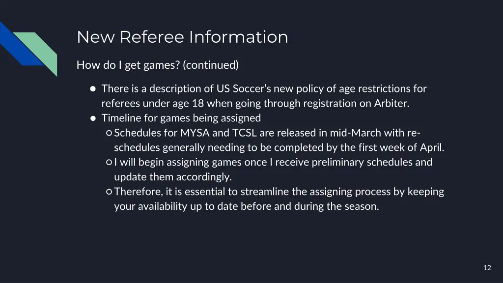 new referee information 10