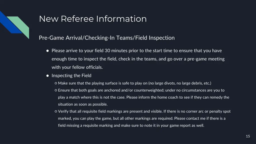 new referee information 13