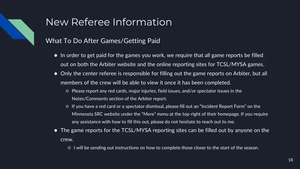 new referee information 16