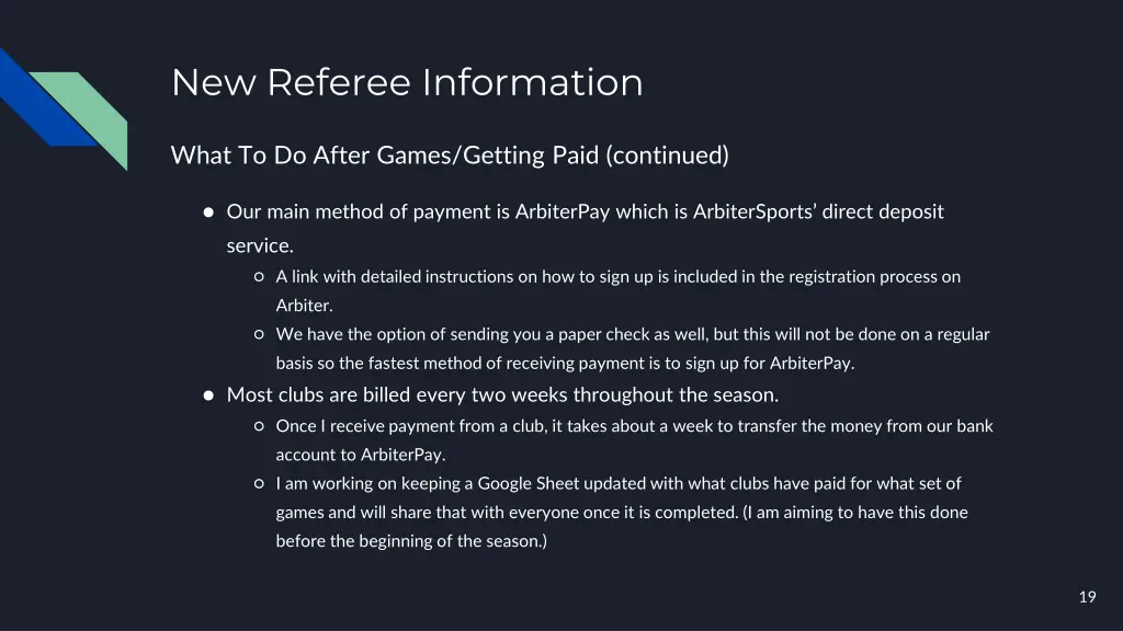 new referee information 17