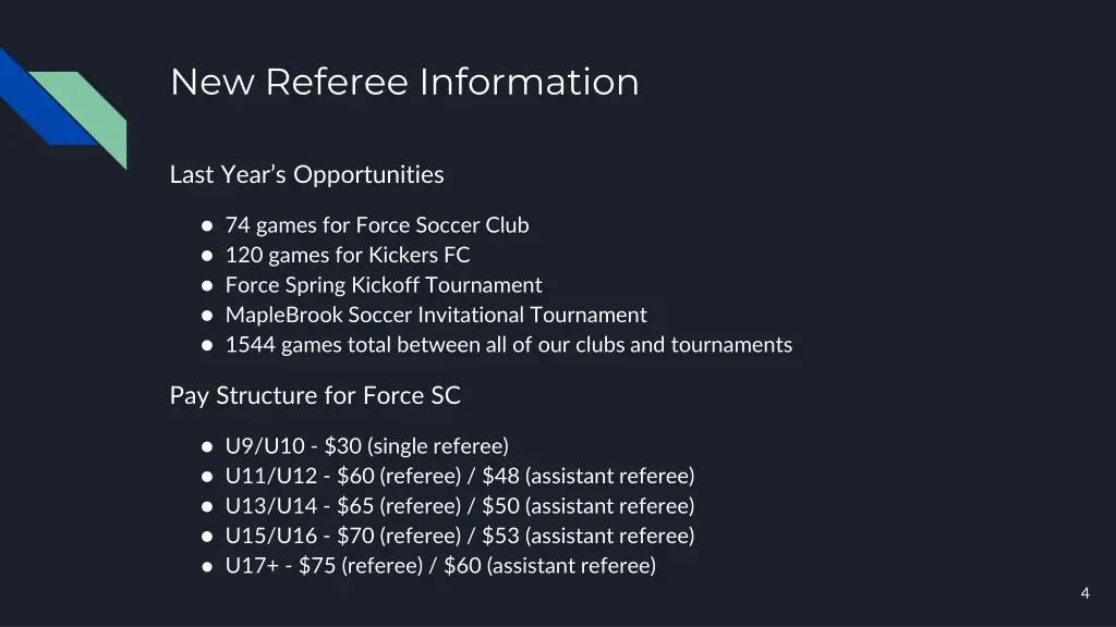 new referee information 2