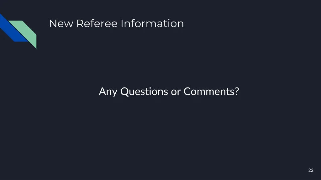 new referee information 20