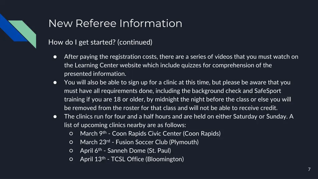 new referee information 5