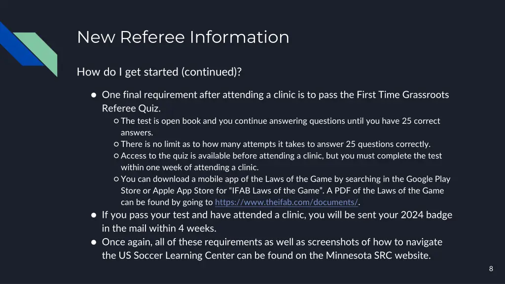 new referee information 6