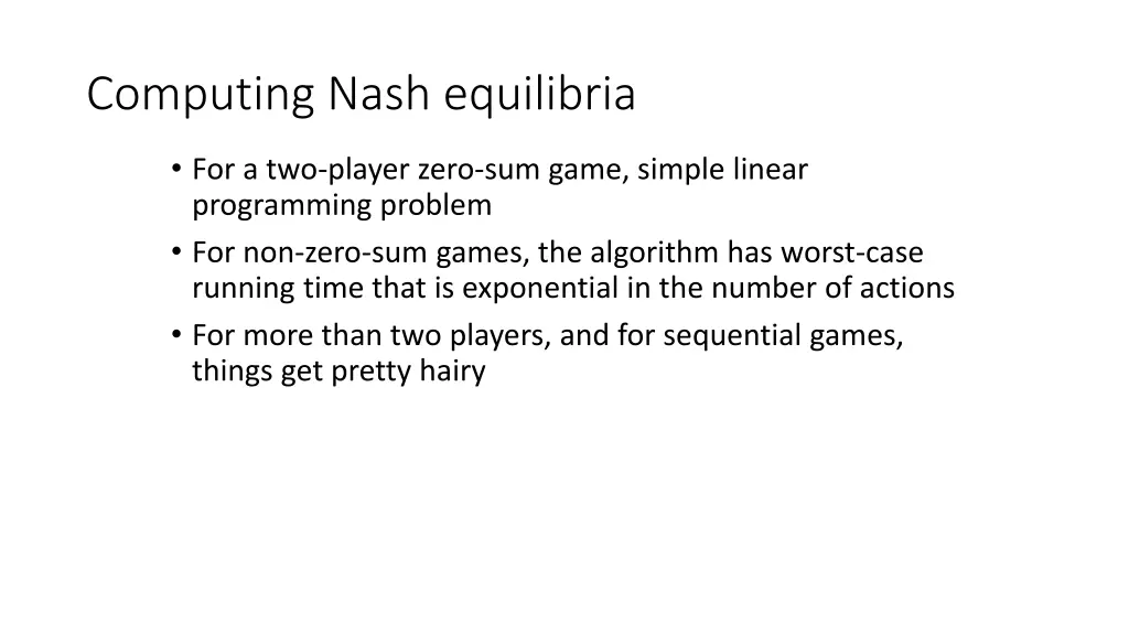 computing nash equilibria