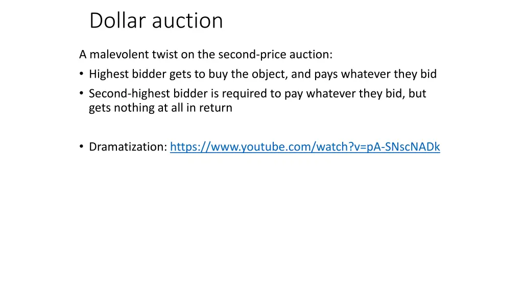 dollar auction