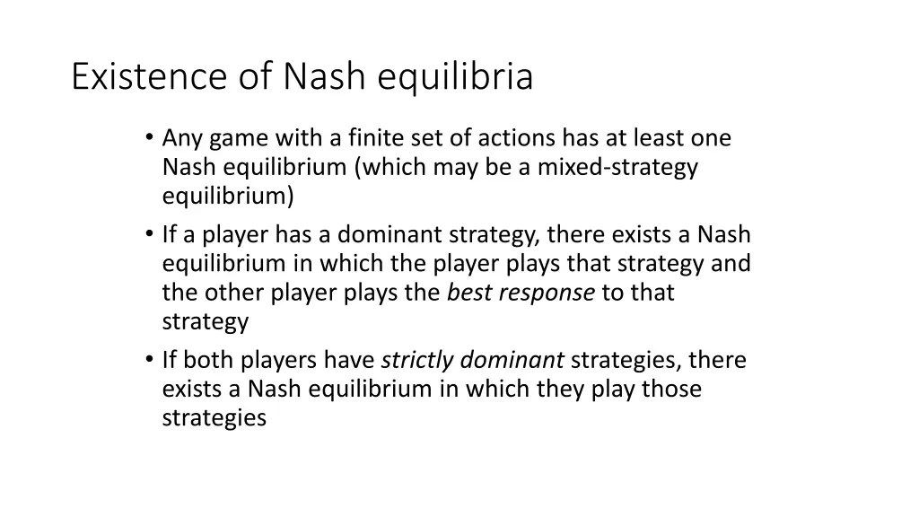 existence of nash equilibria