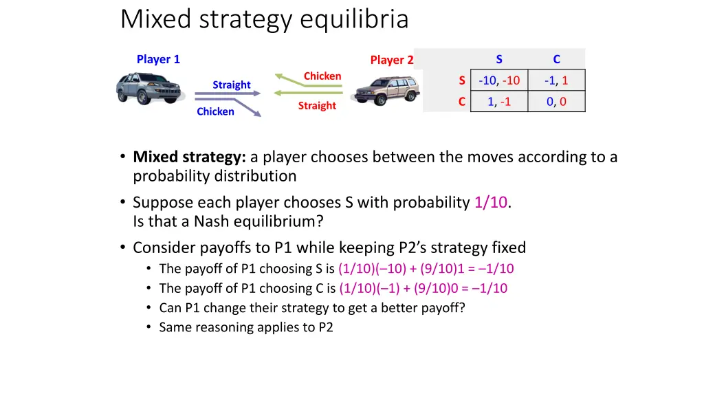 mixed strategy equilibria