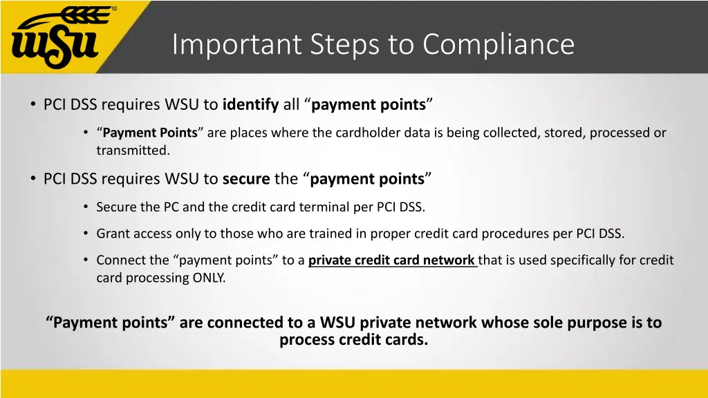 important steps to compliance