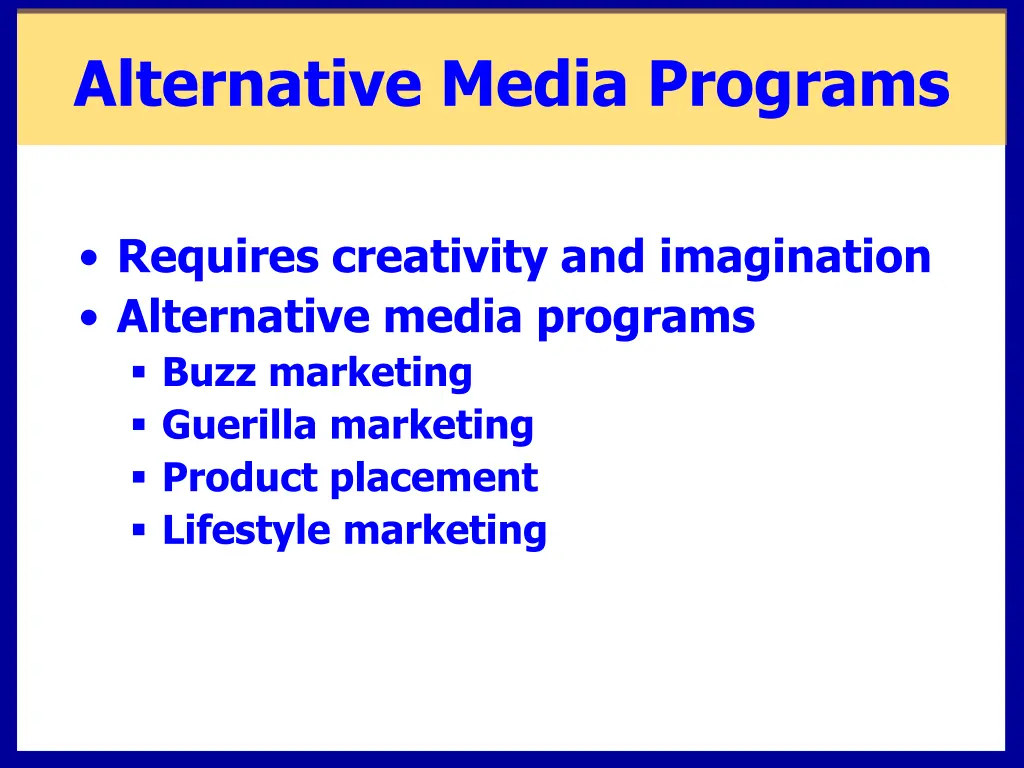 alternative media programs