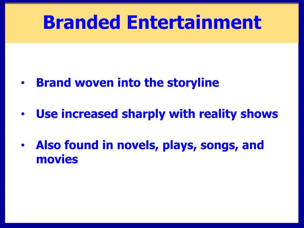 branded entertainment