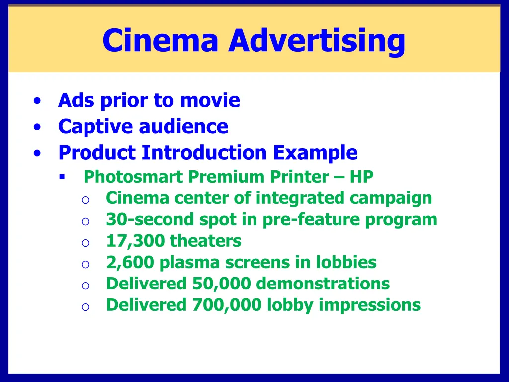 cinema advertising