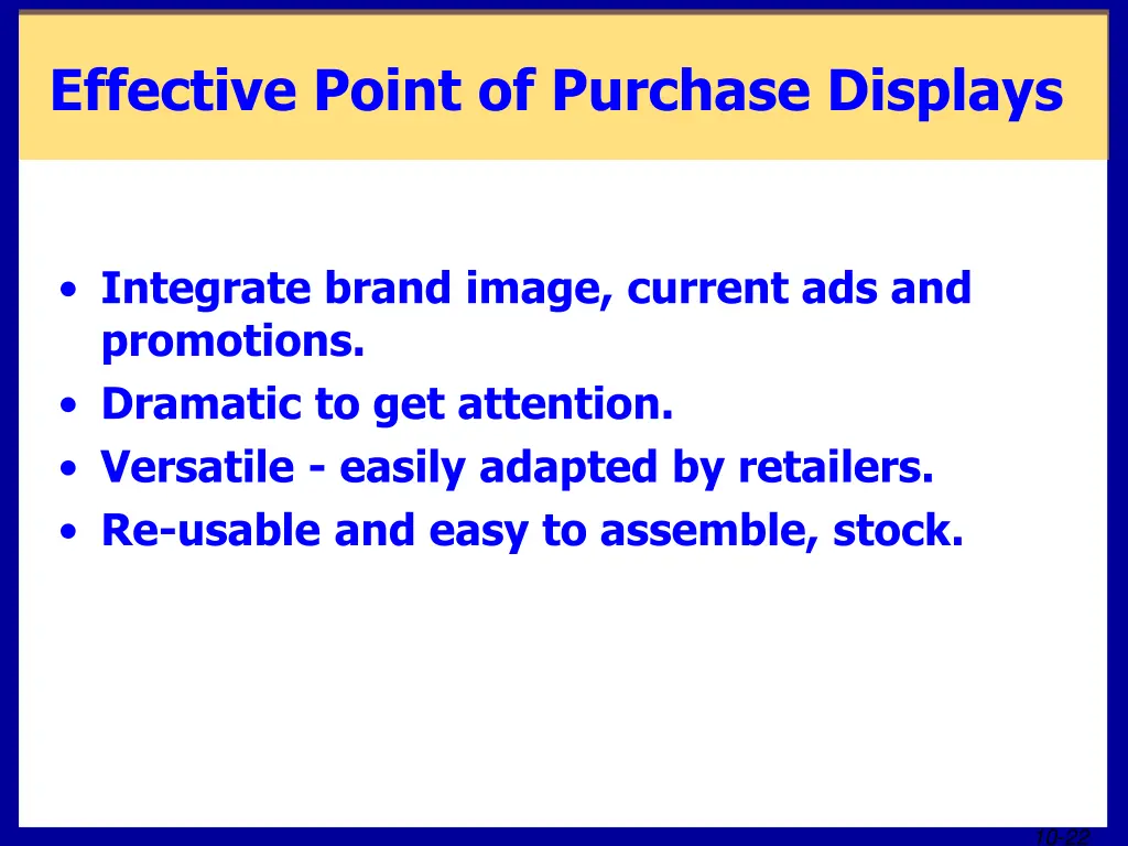 effective point of purchase displays