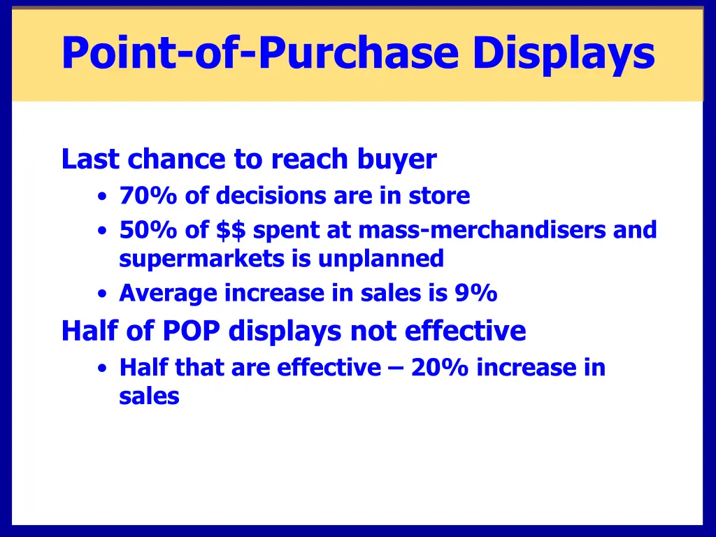 point of purchase displays